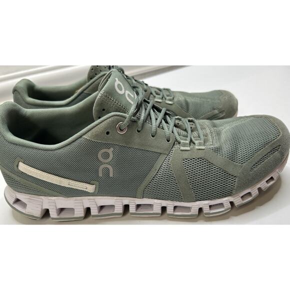 On Cloud Forest/Lunar Green Running Shoes Men's 10.5 with Orthopedic Inserts - Picture 1 of 11